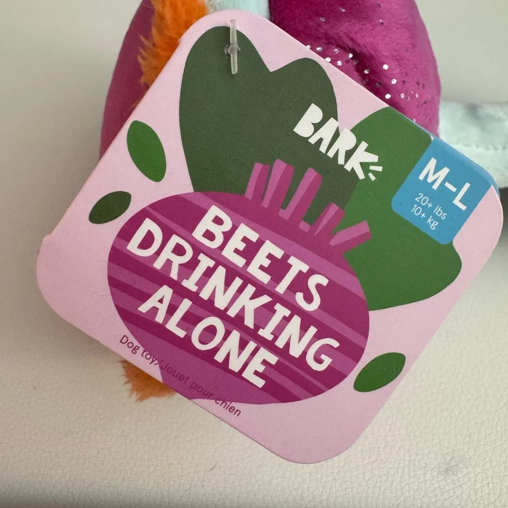 Bark Beets drinking alone dog toy